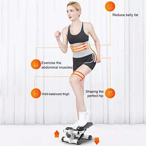 Women using a mini stepper showing benefits of using