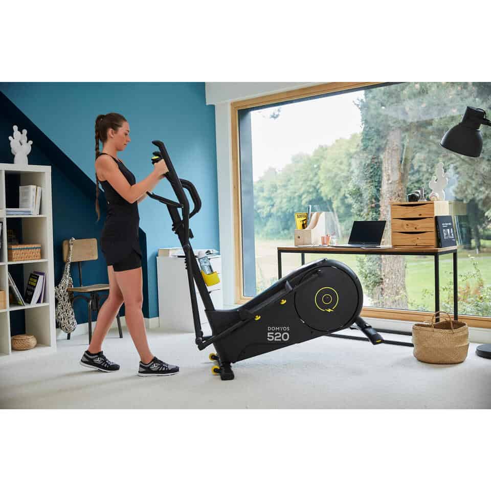 person moving elliptical on their own